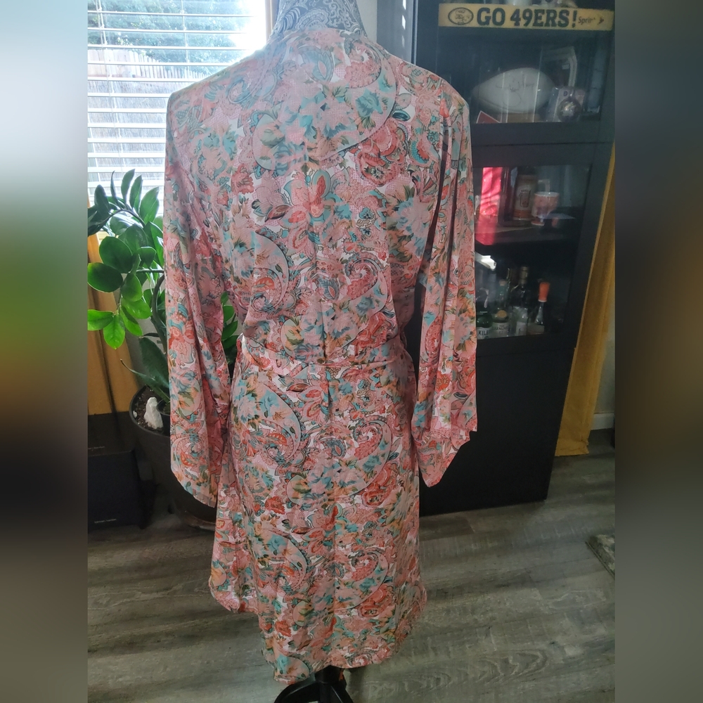 Chic Floral Sheer Kimono - Picture 4 of 6